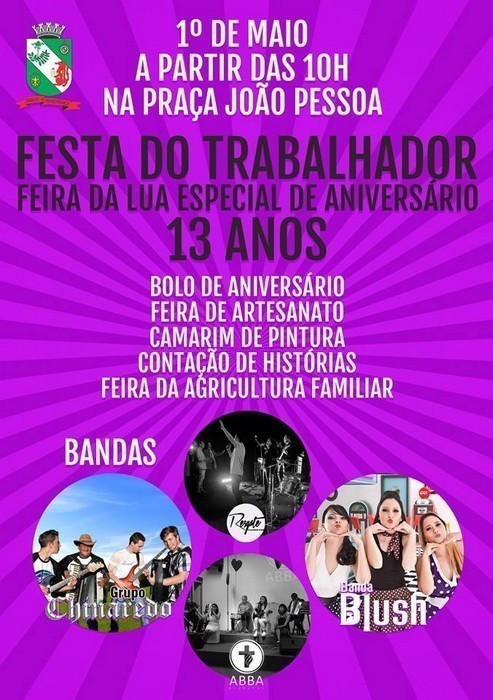 Rio Negro terá a Festa do Trabalhador e Feira da Lua Especial