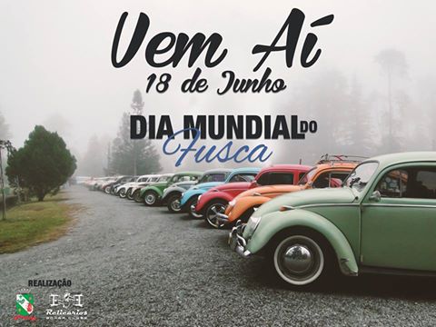 Evento em comemoração ao Dia Mundial do Fusca será realizado no dia 18 em Rio Negro